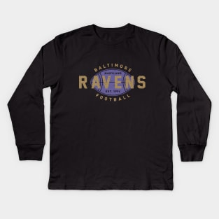 Vintage Baltimore Ravens 2 by Buck Tee Kids Long Sleeve T-Shirt